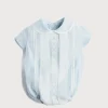 BOY Pepa London Lace Detail Peter Pan Collar Romper in Pale Blue (3mths-2yrs)