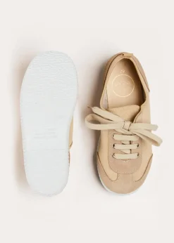 BOY Pepa London Lace Up Plimsolls in Taupe (24-35EU)