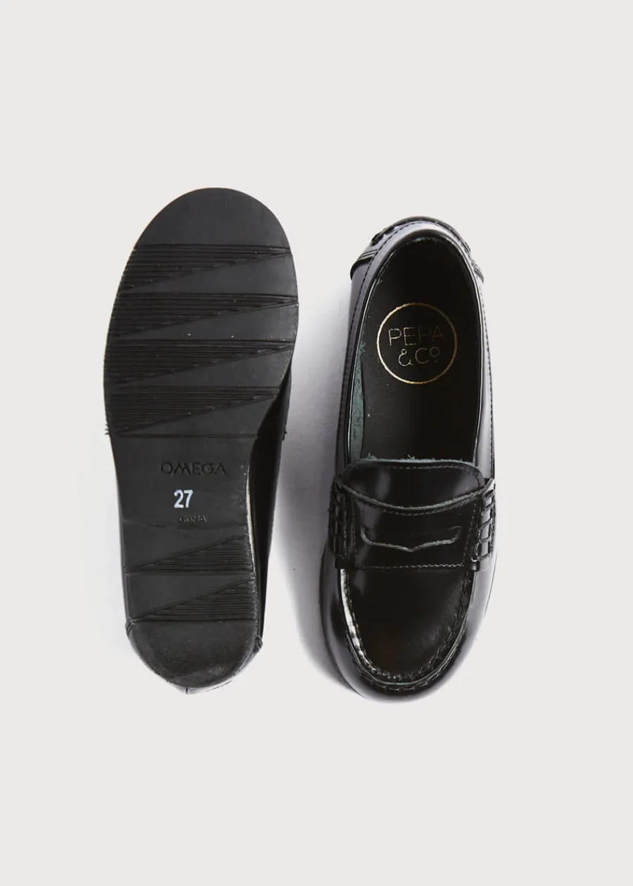 BOY Pepa London Leather Black Moccasins (26-32EU)