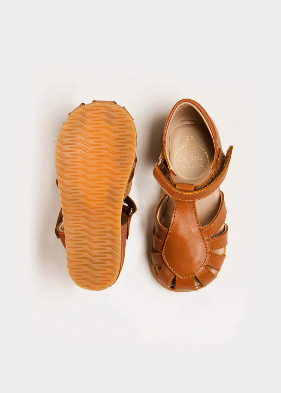 BOY Pepa London Leather Fishermans Sandals in Brown (21-27EU)