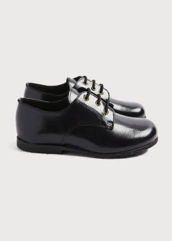 BOY Pepa London Leather Lace-Up Black Shoes (25-33EU)