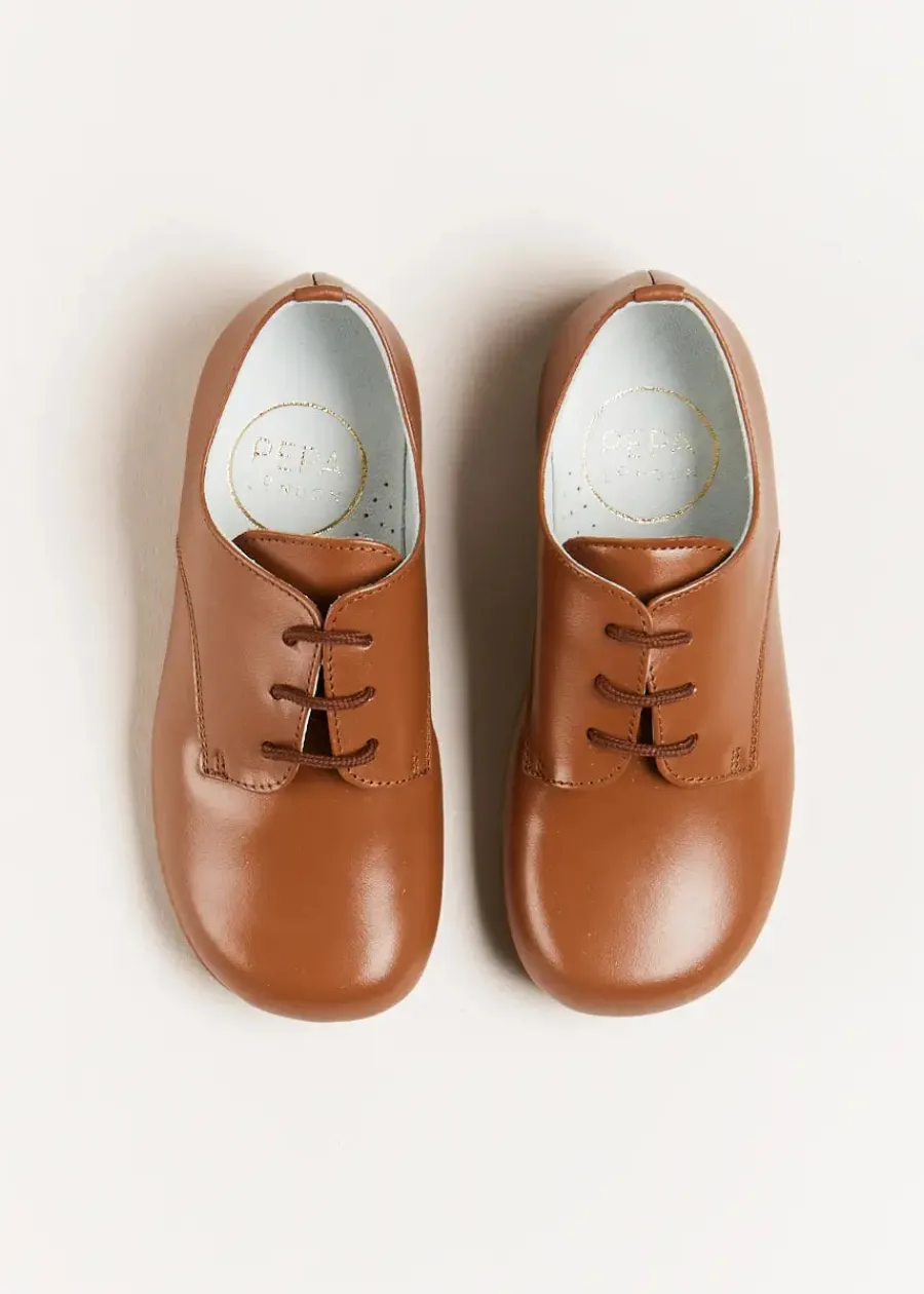 BOY Pepa London Leather Lace-Up Shoes in Brown (20-34EU)