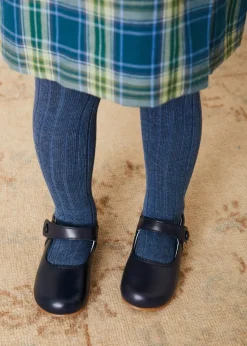 Pepa London Leather Mary Jane Baby Shoes in Navy (20-24EU)