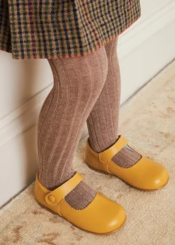 Pepa London Leather Mary Jane Baby Shoes in Mustard (20-24EU)