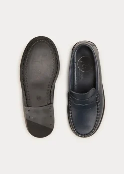 BOY Pepa London Leather Moccasins In Navy (25-34EU)
