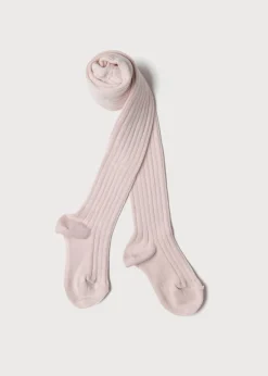 BOY Pepa London Light Pink Ribbed Tights (0mths-10yrs)