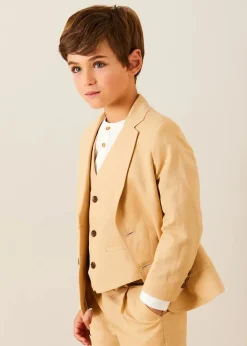 BOY Pepa London Linen Suit Trousers in Beige (4-10yrs)