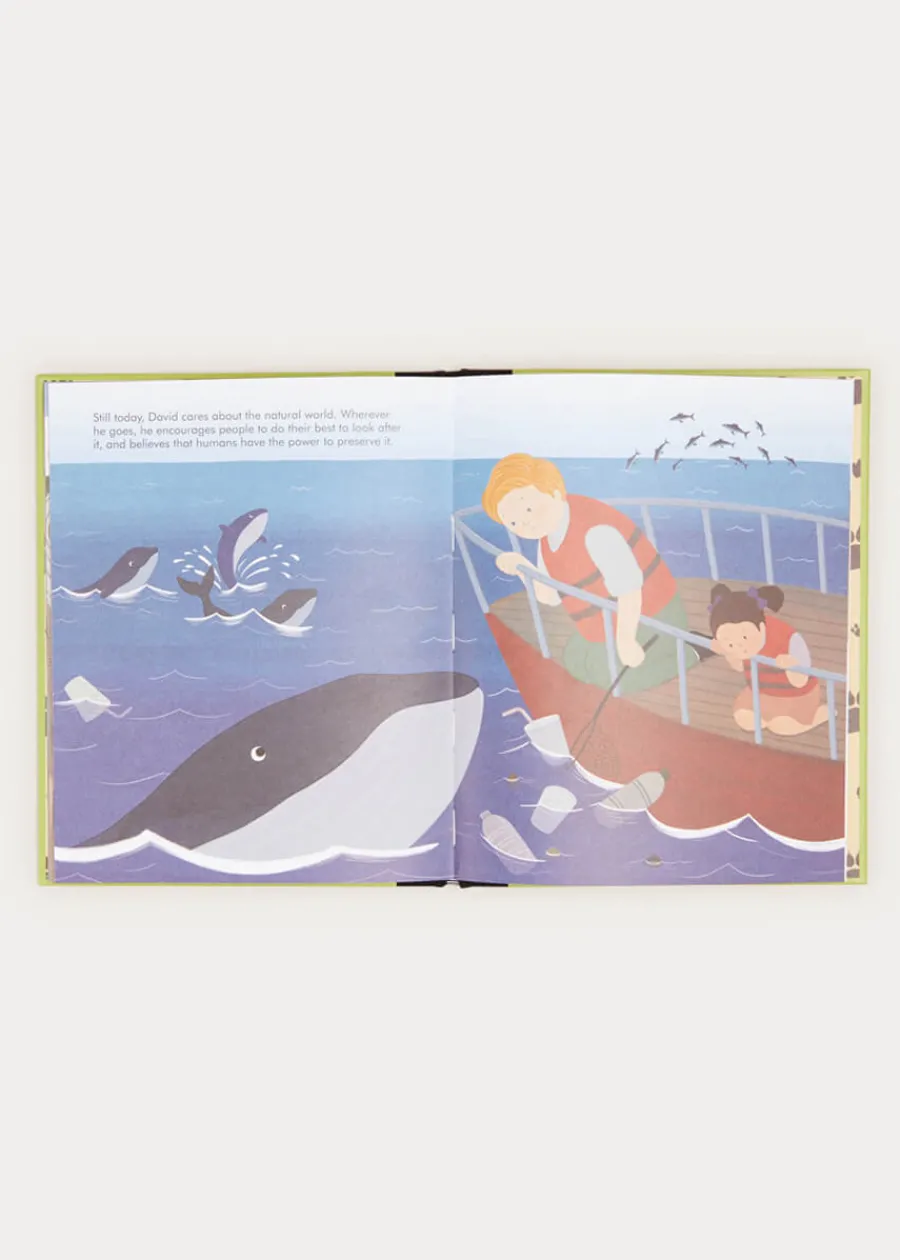 BOY Pepa London Little People, Big Dreams - David Attenborough Book in Green
