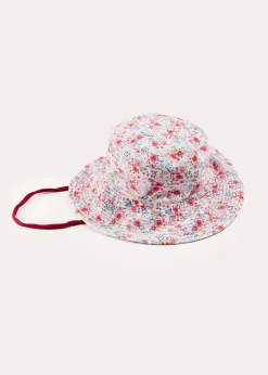BOY Pepa London Louisa Floral Beach Hat in Pink (S-M)