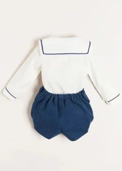 BOY Pepa London Mariner Collar Long Sleeve Two Piece Set in Blue (12mths-3yrs)