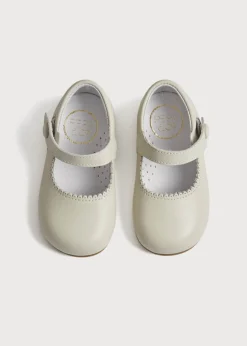 Pepa London Mary Jane Leather Baby Shoes in Ivory (20-24EU)