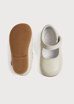 Pepa London Mary Jane Leather Baby Shoes in Ivory (20-24EU)