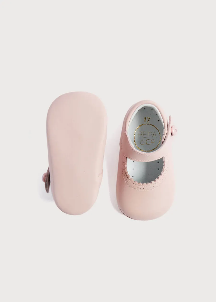 BOY Pepa London Mary Jane Pram Shoes in Pink (17-20EU)