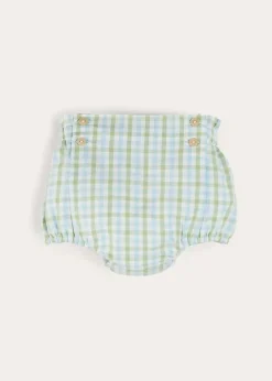 BOY Pepa London Maxwell Gingham Button Detail Bloomers in Green (1-18mths)