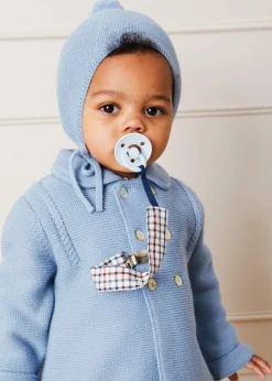 BOY Pepa London Merino Wool Pom Pom Hat In Blue (S-L)