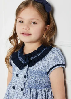 Pepa London Navy Linen Big Bow Hairband