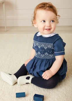 BOY Pepa London Navy Ribbed Tights (3mths-10yrs)