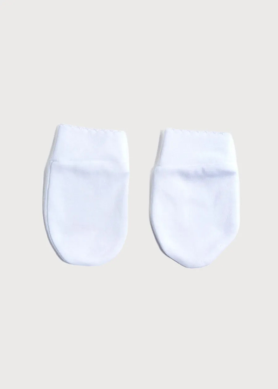 Pepa London Newborn Mittens with Rocking Horse Embroidery Beige (1-3mths)
