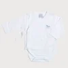 Pepa London Newborn Side Tie Bodysuit With Rocking Horse Embroidery Blue (1-6mths)