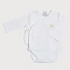 Pepa London Newborn Side Tie Bodysuit With Rocking Horse Embroidery Beige (1-6mths)