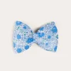 BOY Pepa London Olivia Floral Medium Bow Hair Clip in Blue
