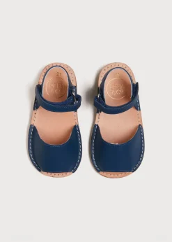 BOY Pepa London Open Toe Leather Sandals in Blue (17-30EU)