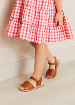 BOY Pepa London Open Toe Leather Sandals in Brown (17-30EU)