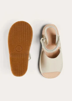 BOY Pepa London Open Toe Leather Sandals in Ivory (17-30EU)