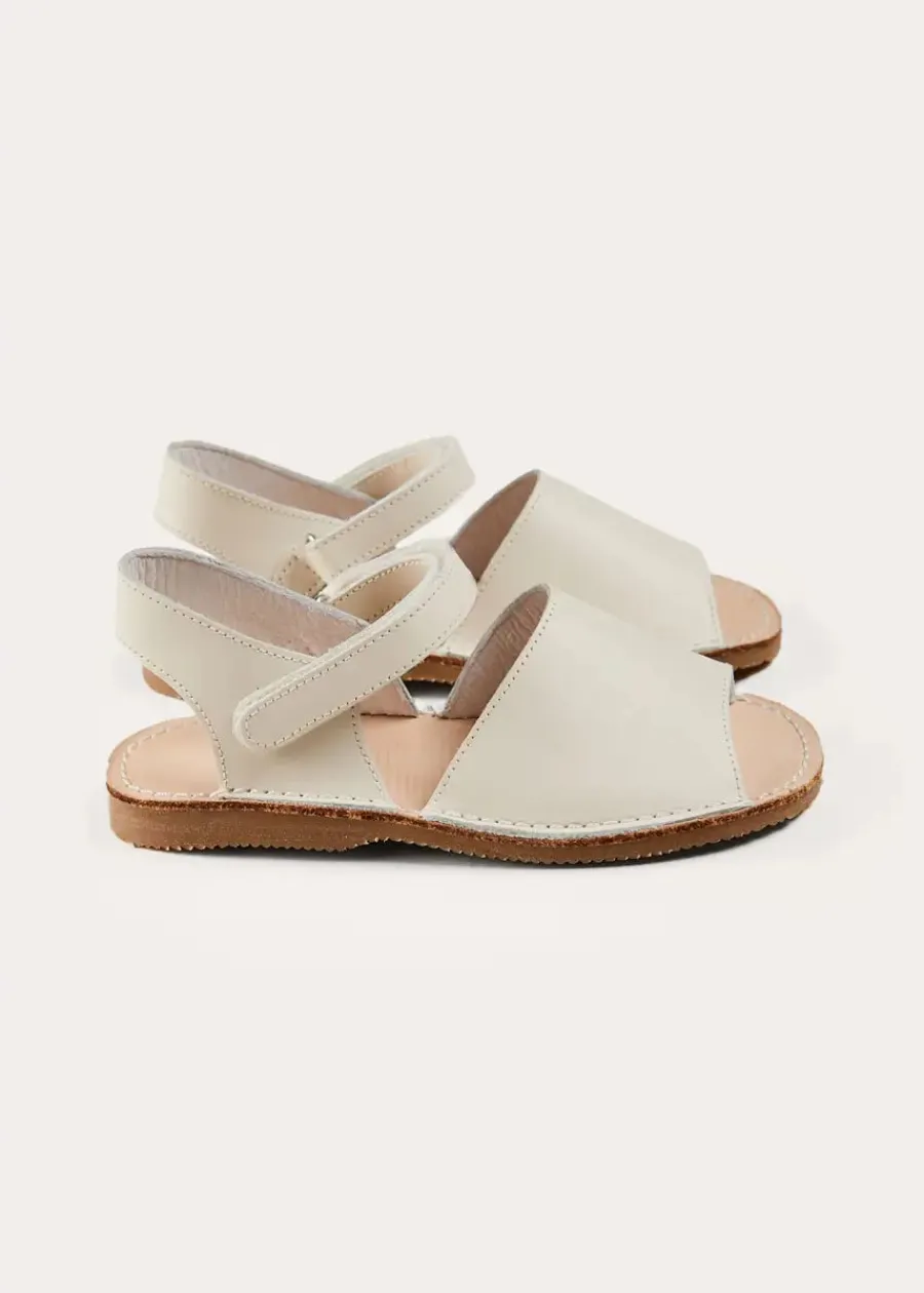 BOY Pepa London Open Toe Leather Sandals in Ivory (17-30EU)