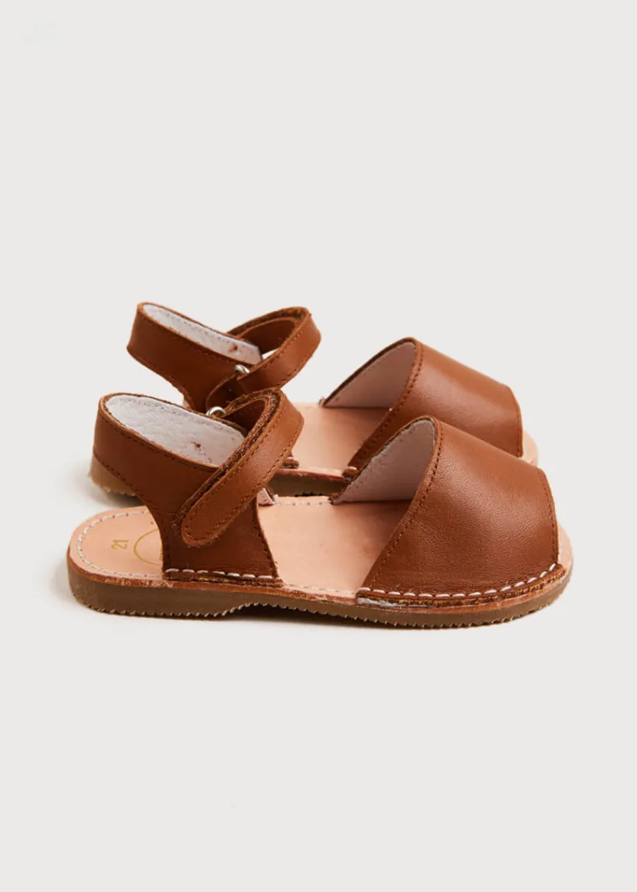 BOY Pepa London Open Toe Leather Sandals in Brown (17-30EU)