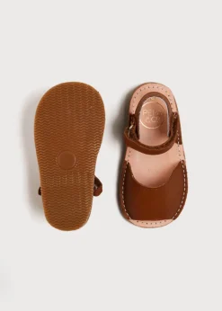 BOY Pepa London Open Toe Leather Sandals in Brown (17-30EU)