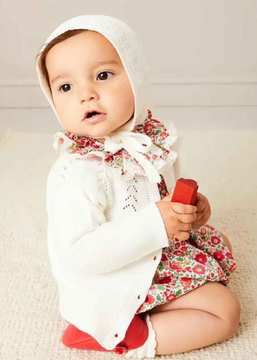 Pepa London Openwork Cotton Cardigan in Cream (6mths-10yrs)