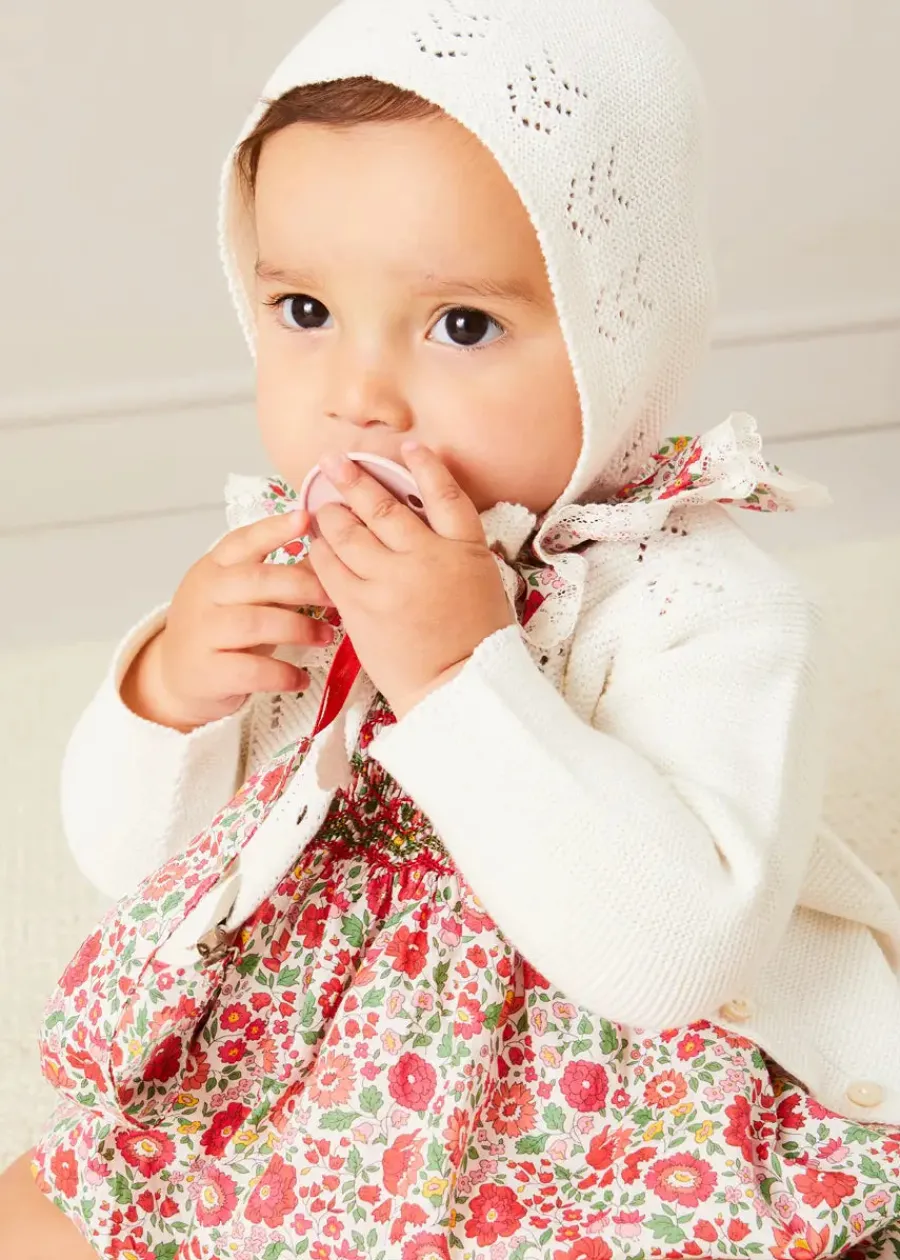 Pepa London Openwork Cotton Cardigan in Cream (6mths-10yrs)