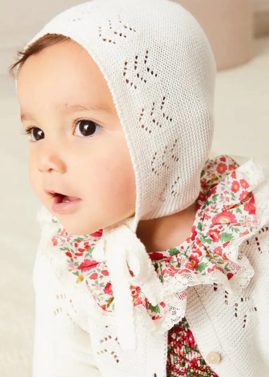 Pepa London Openwork Cotton Cardigan in Cream (6mths-10yrs)