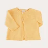 Pepa London Openwork Detail Cotton Baby Cardigan in Tangerine (1-12mths)