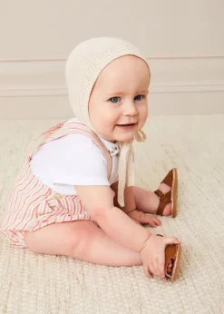 BOY Pepa London Openwork Knitted Bonnet in Beige(S-L)