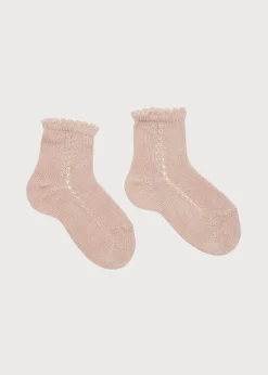 BOY Pepa London Openwork short socks - Dusty Pink (0mths-10yrs)