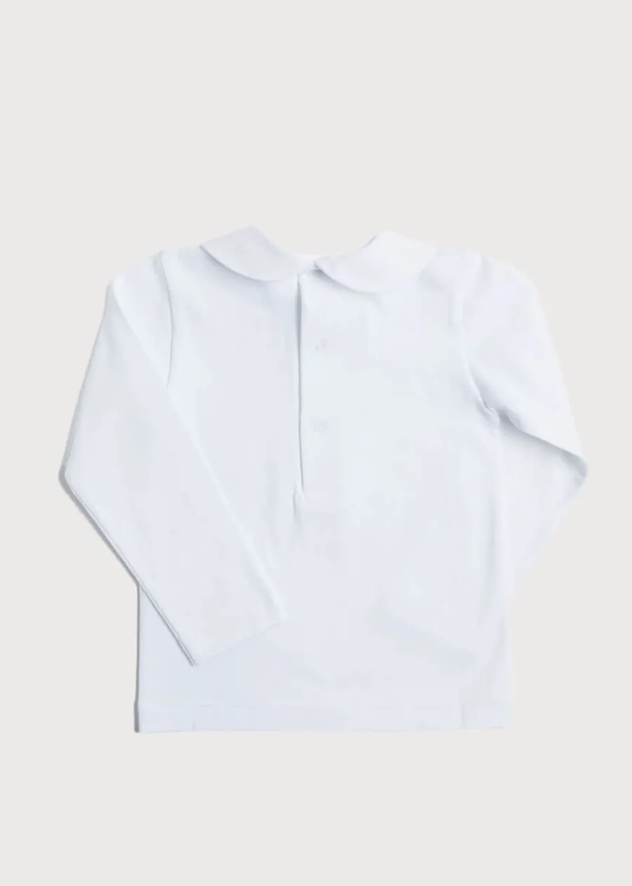 BOY Pepa London Peter Pan Collar Long Sleeve Top in White (2-5yrs)