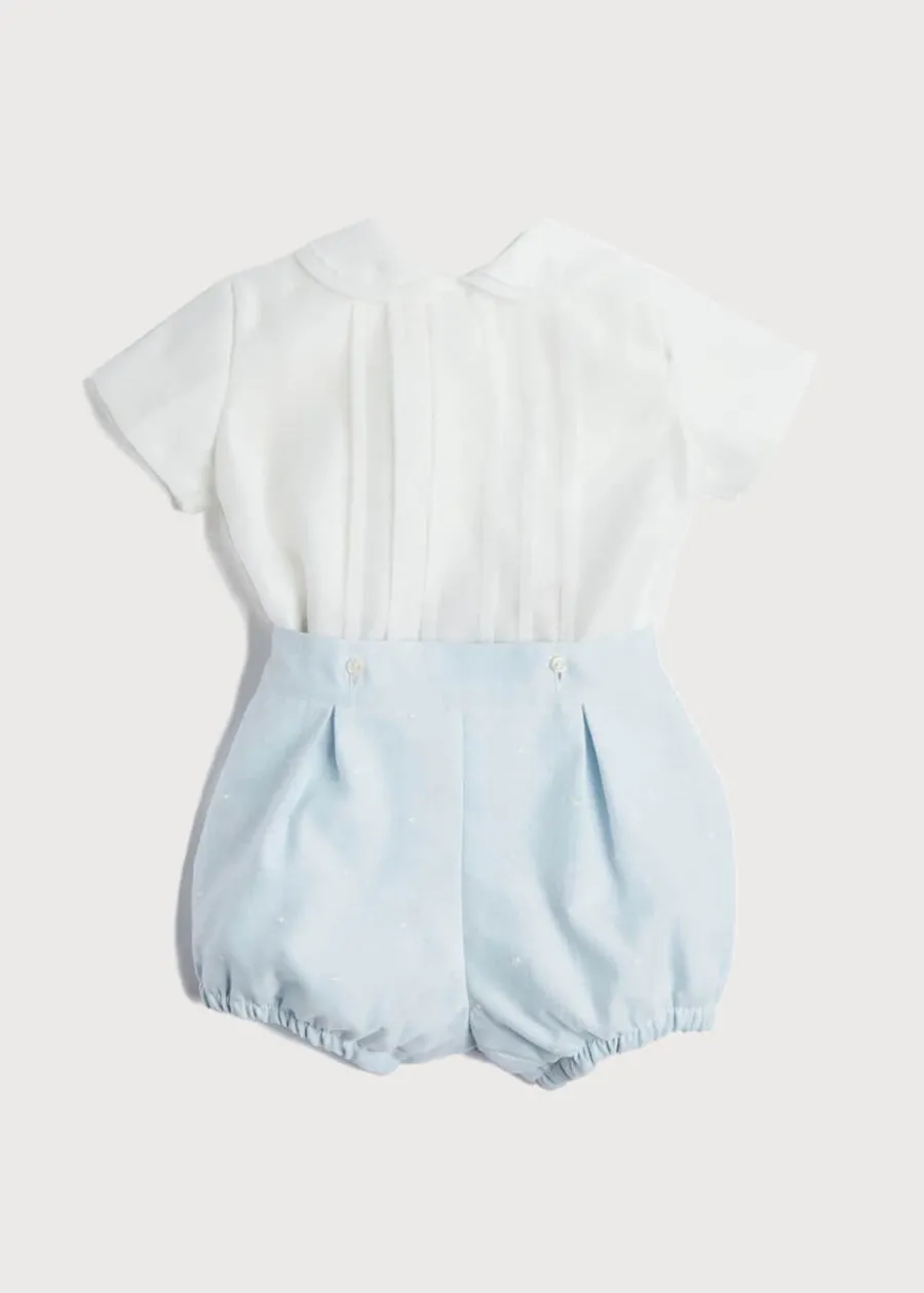 BOY Pepa London Peter Pan Collar Two Piece Set in Pale Blue (3mths-4yrs)