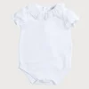 Pepa London Piculina Trim Cotton Bodysuit in White (1mths-3yrs)