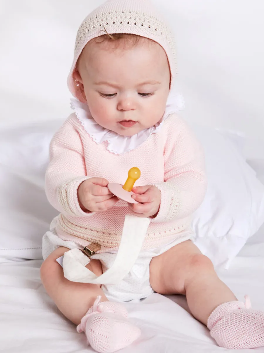Pepa London Piculina Trim Cotton Bodysuit in White (1mths-3yrs)