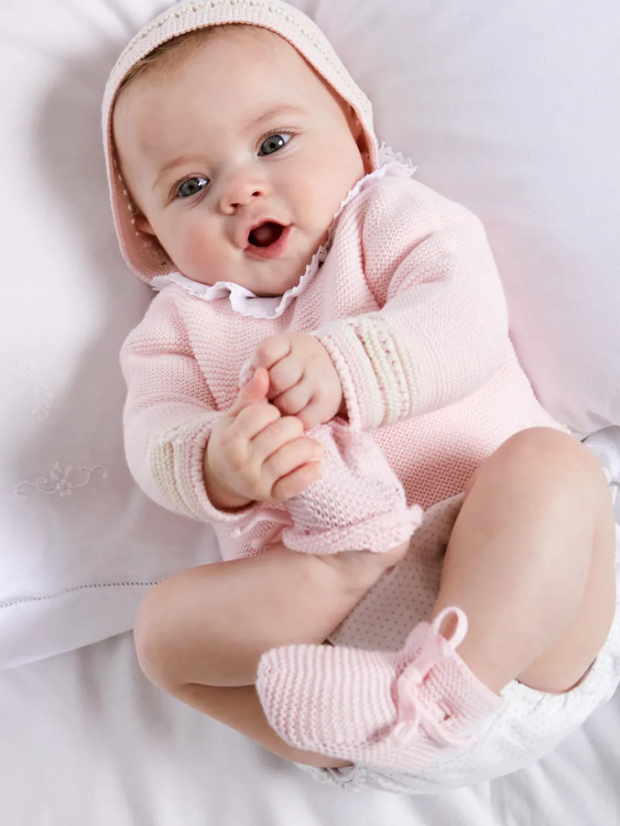 Pepa London Piculina Trim Cotton Bodysuit in White (1mths-3yrs)