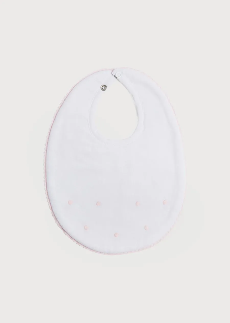 BOY Pepa London Pink Dotted Cotton Bib