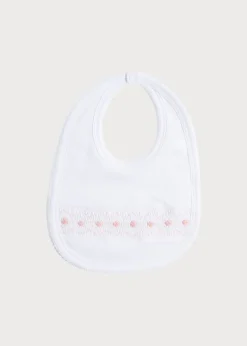 BOY Pepa London Pink Hand Smocked Bib