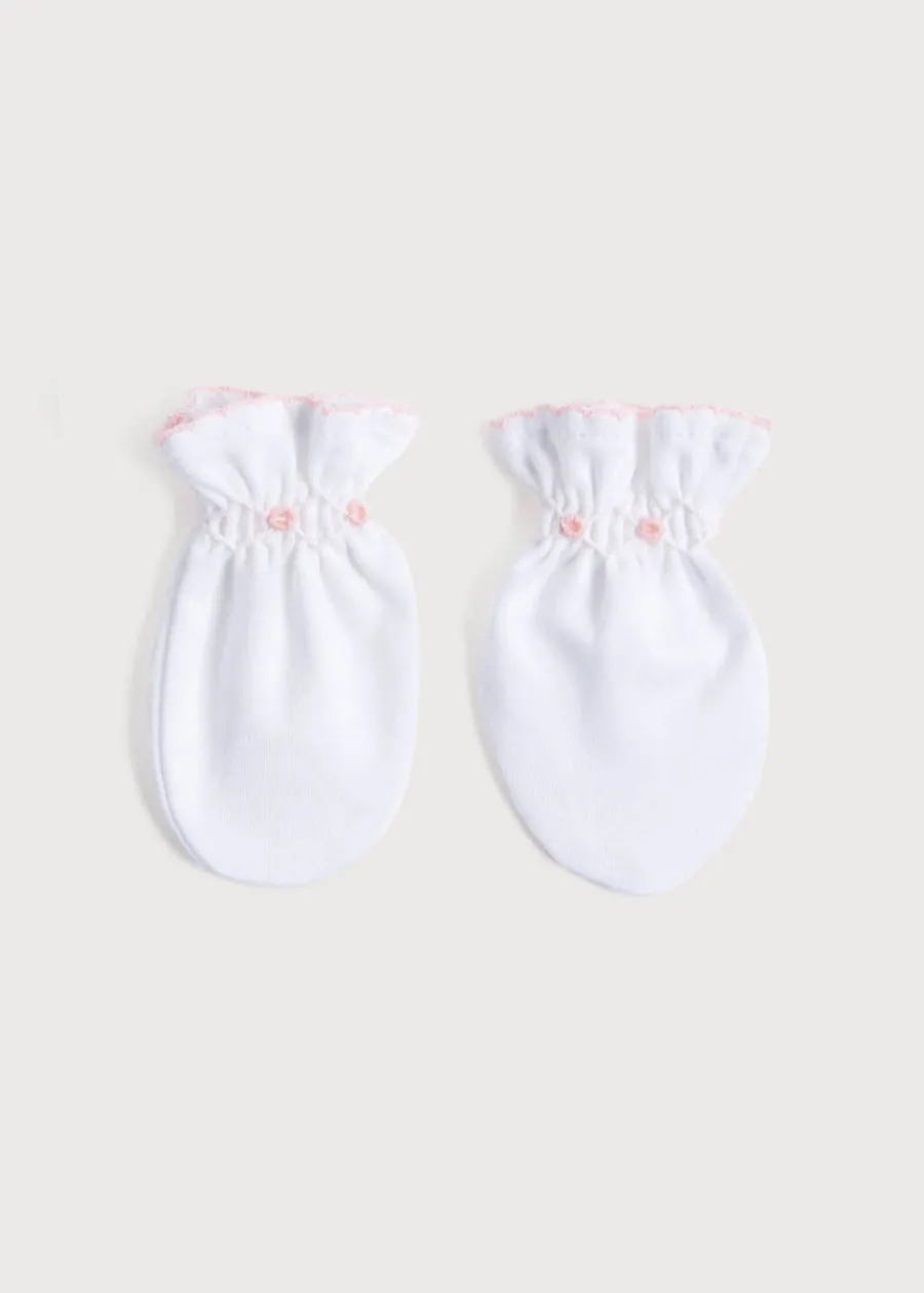 Pepa London Pink Hand Smocked Mittens