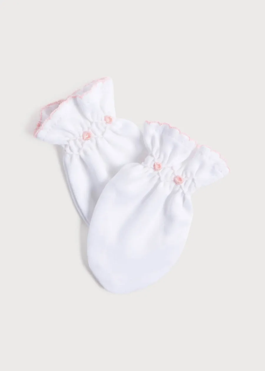 Pepa London Pink Hand Smocked Mittens