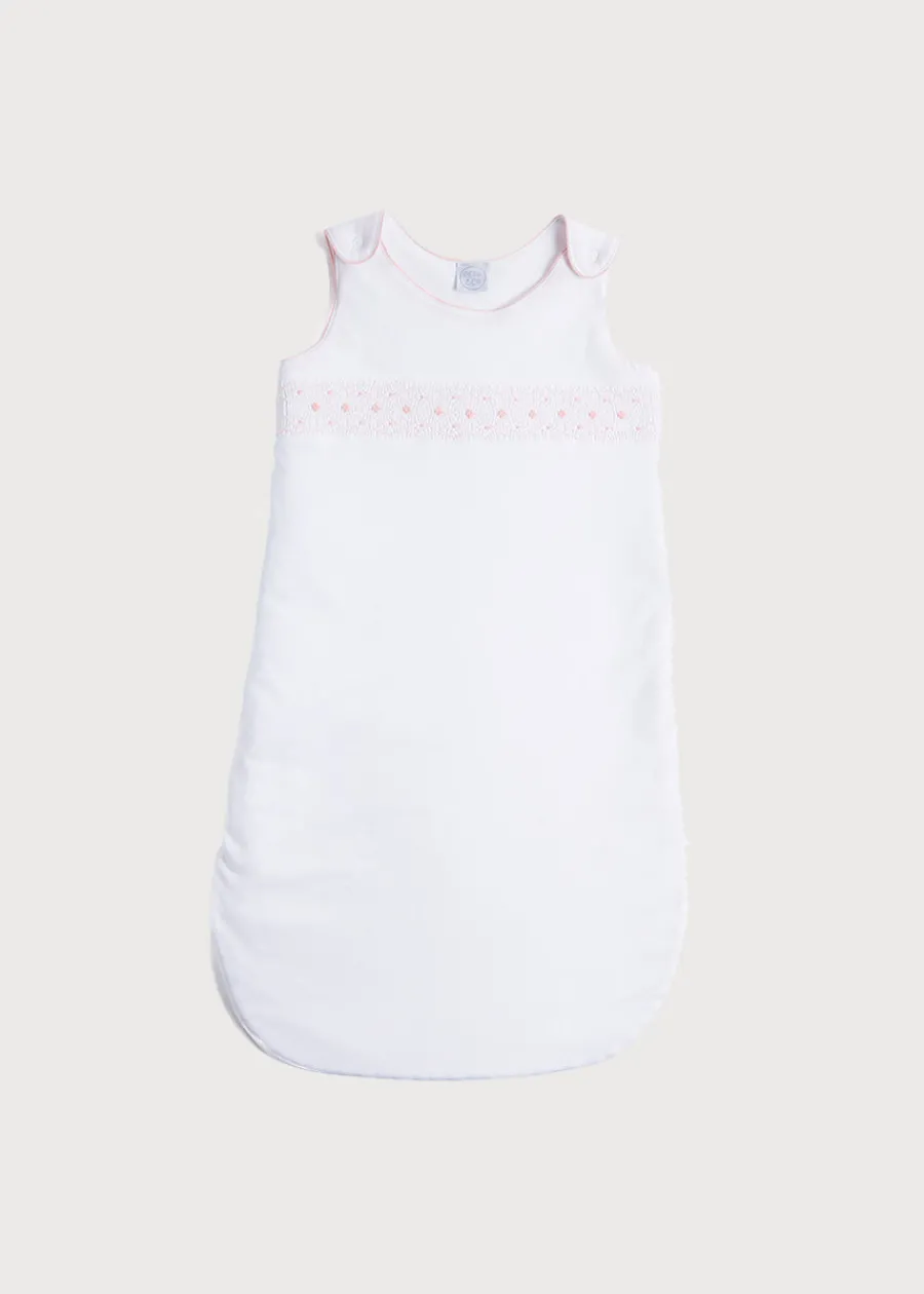 BOY Pepa London Pink Hand Smocked Sleeping Bag (3-18mths)