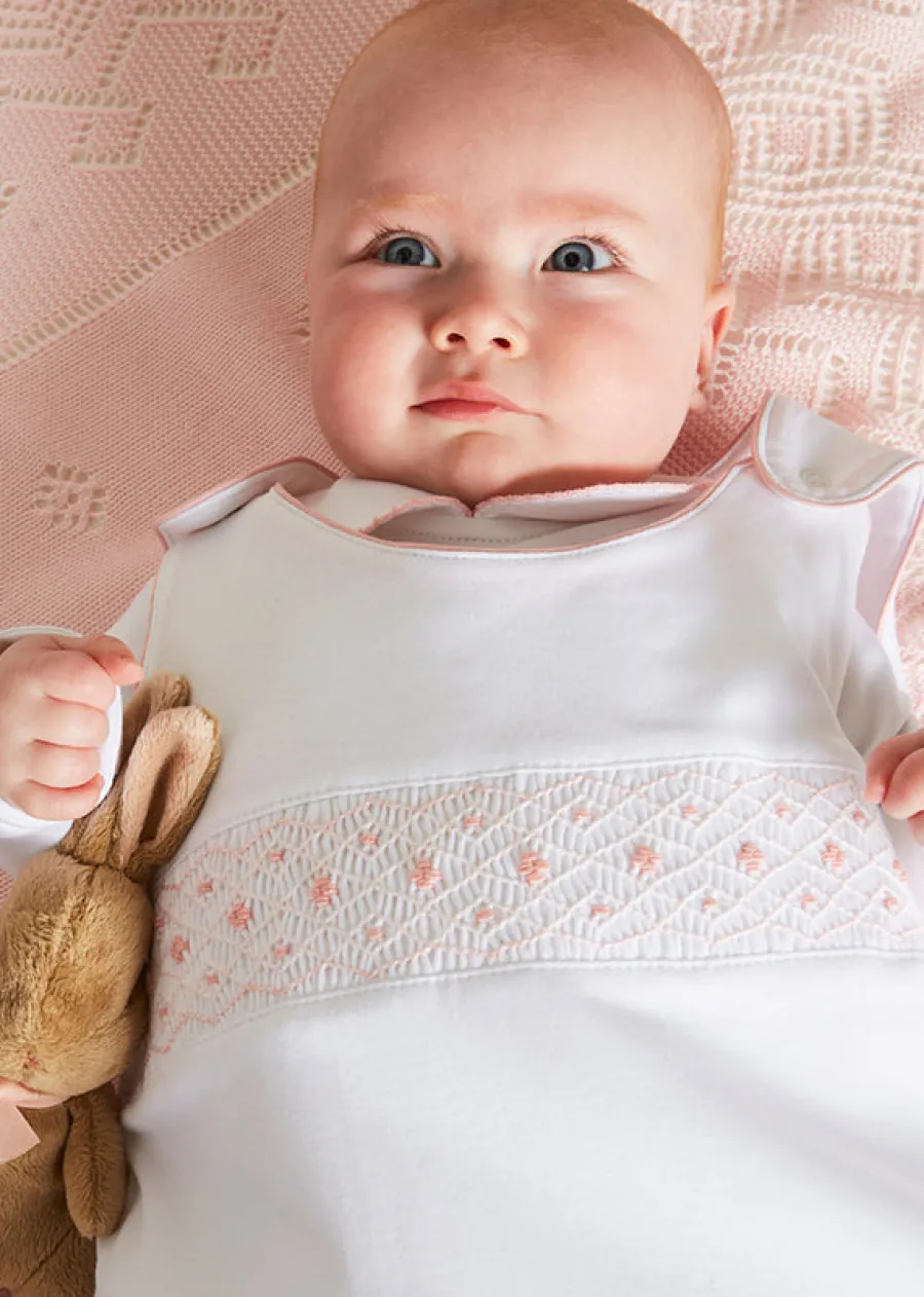 BOY Pepa London Pink Hand Smocked Sleeping Bag (3-18mths)