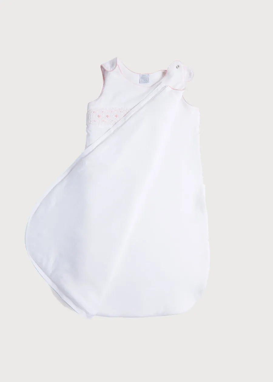 BOY Pepa London Pink Hand Smocked Sleeping Bag (3-18mths)