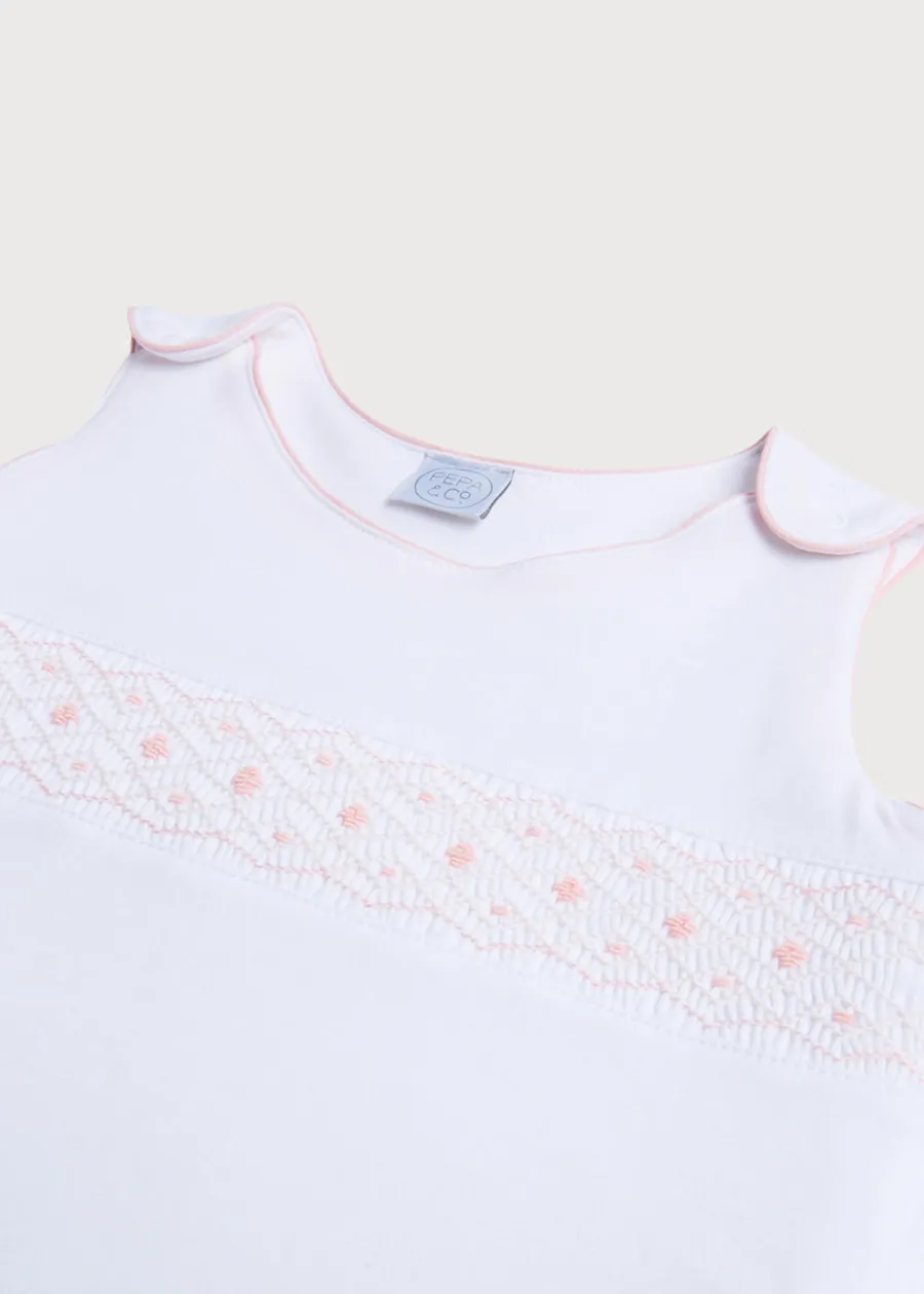 BOY Pepa London Pink Hand Smocked Sleeping Bag (3-18mths)